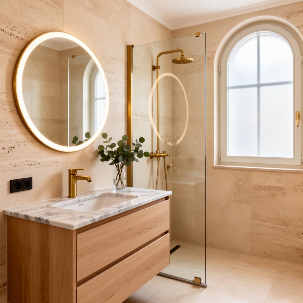 Badezimmer des Altstadt Apartments in Luzern