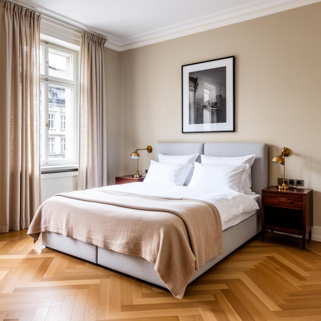 Schlafzimmer des City Apartments in Zürich